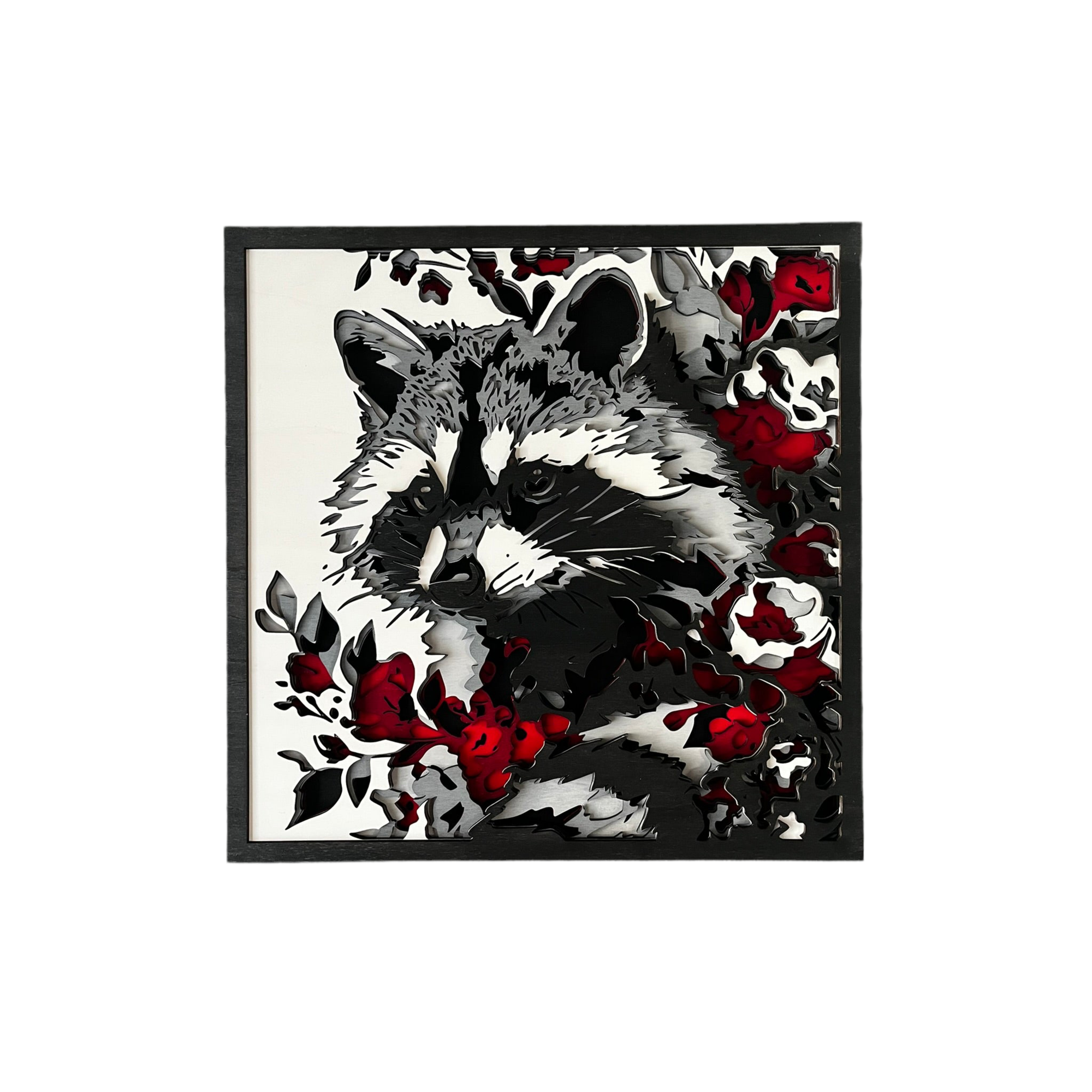 süßer Waschbär mit Kirschblüten