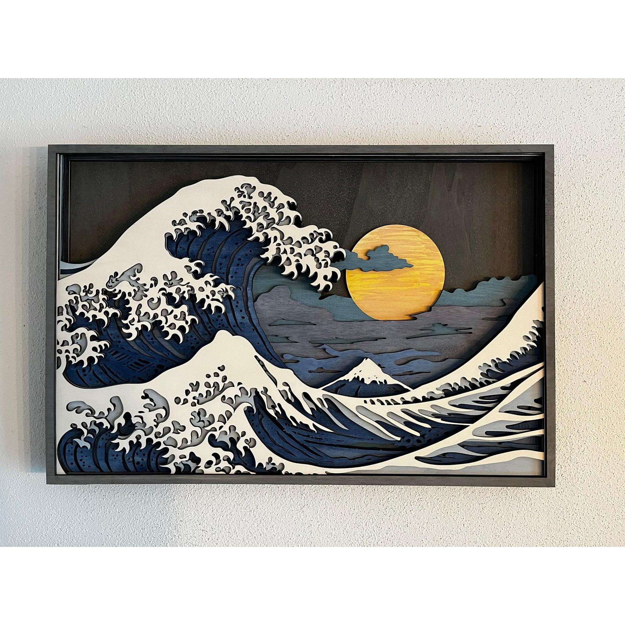 große japanische welle – Sonnenaufgang - Sonnenuntergang