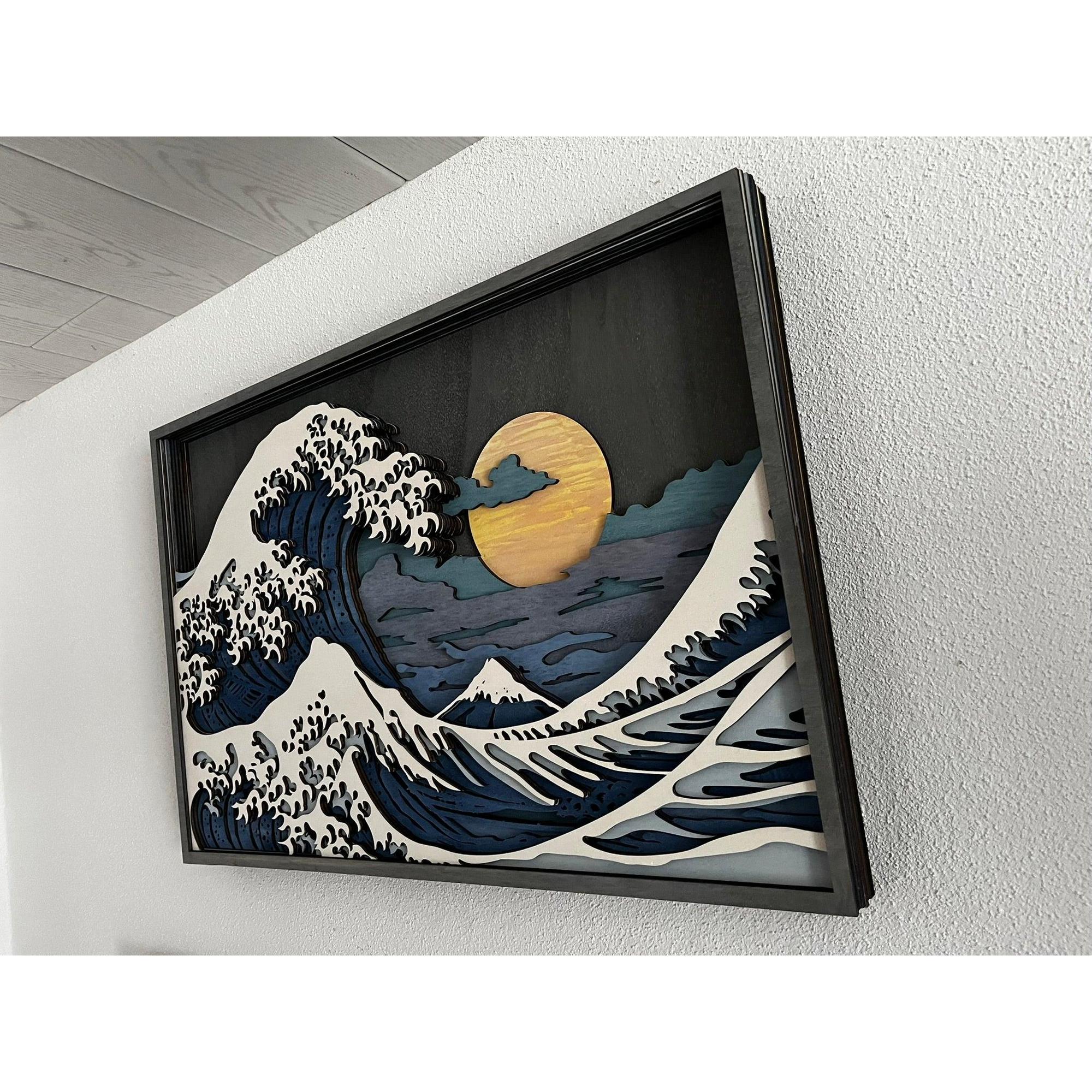 große japanische welle – Sonnenaufgang - Sonnenuntergang