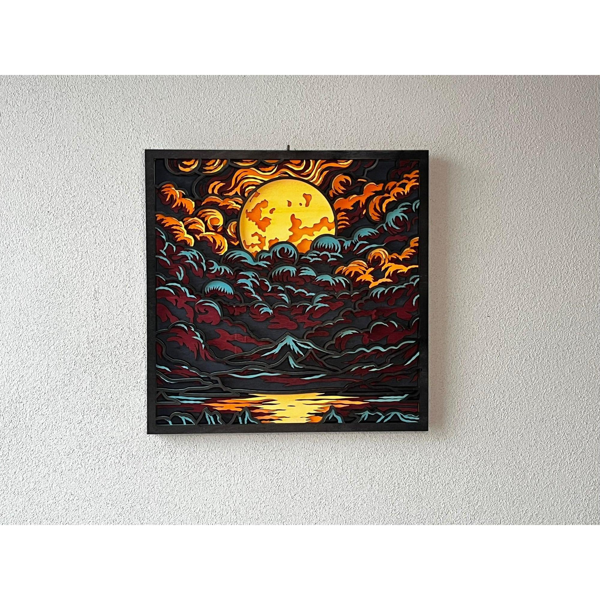 Mondlandschaft mit Wasserspiegelung