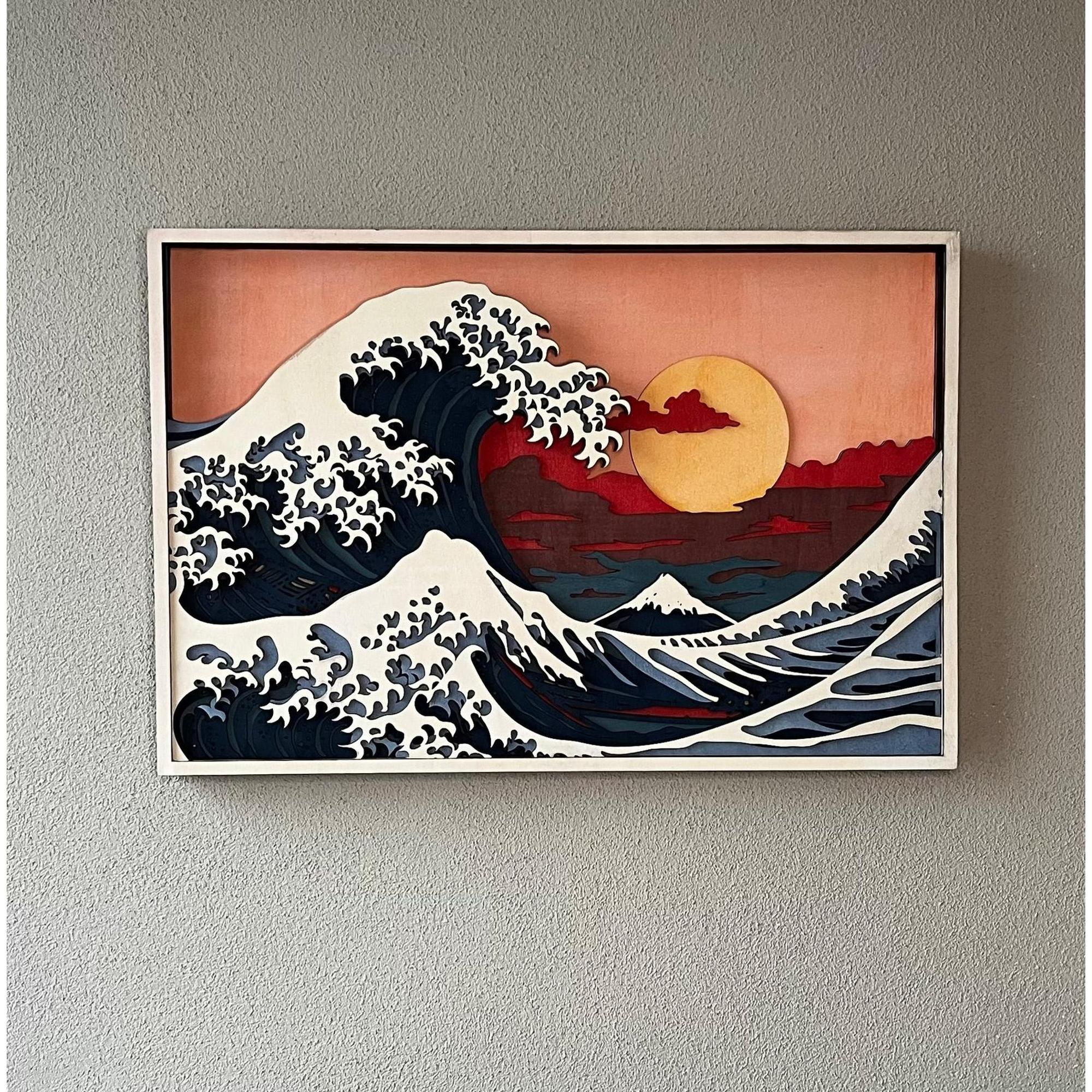 große japanische welle – Sonnenaufgang - Sonnenuntergang