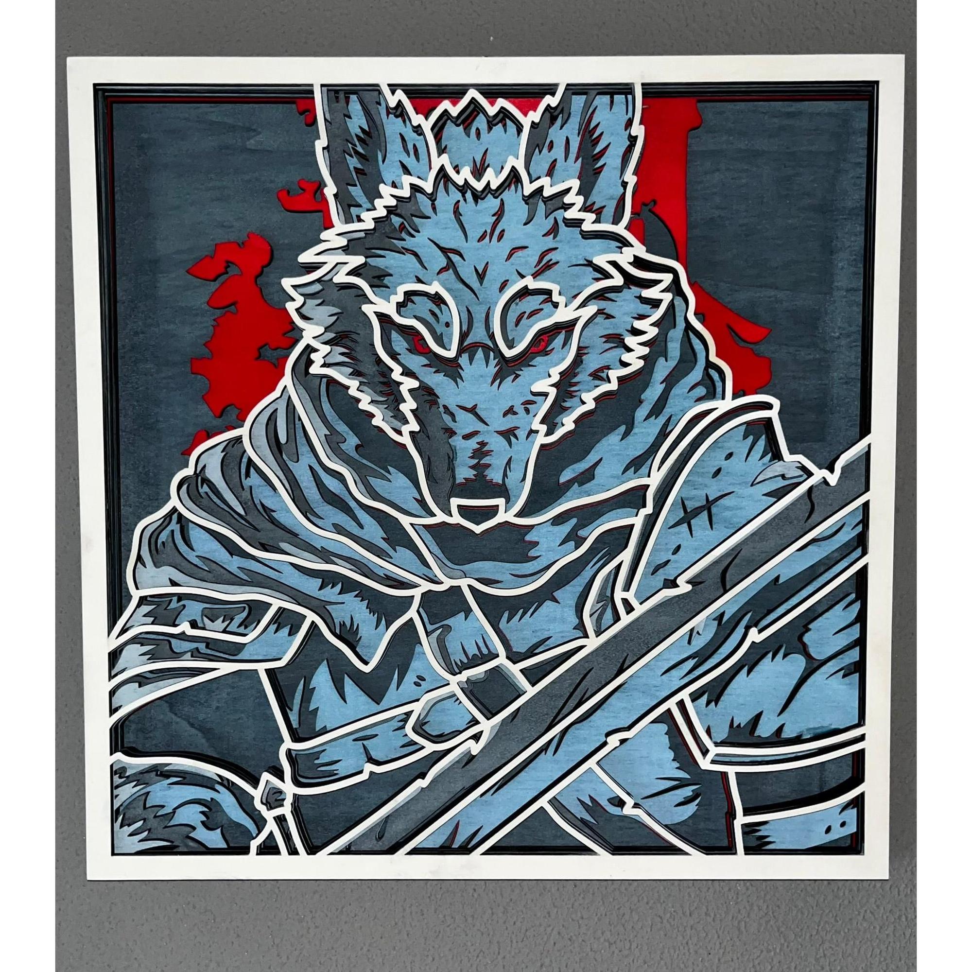 Wolf mit Schwert